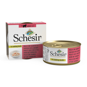 Schesir : Cat Bouillon Poulet & Crevettes