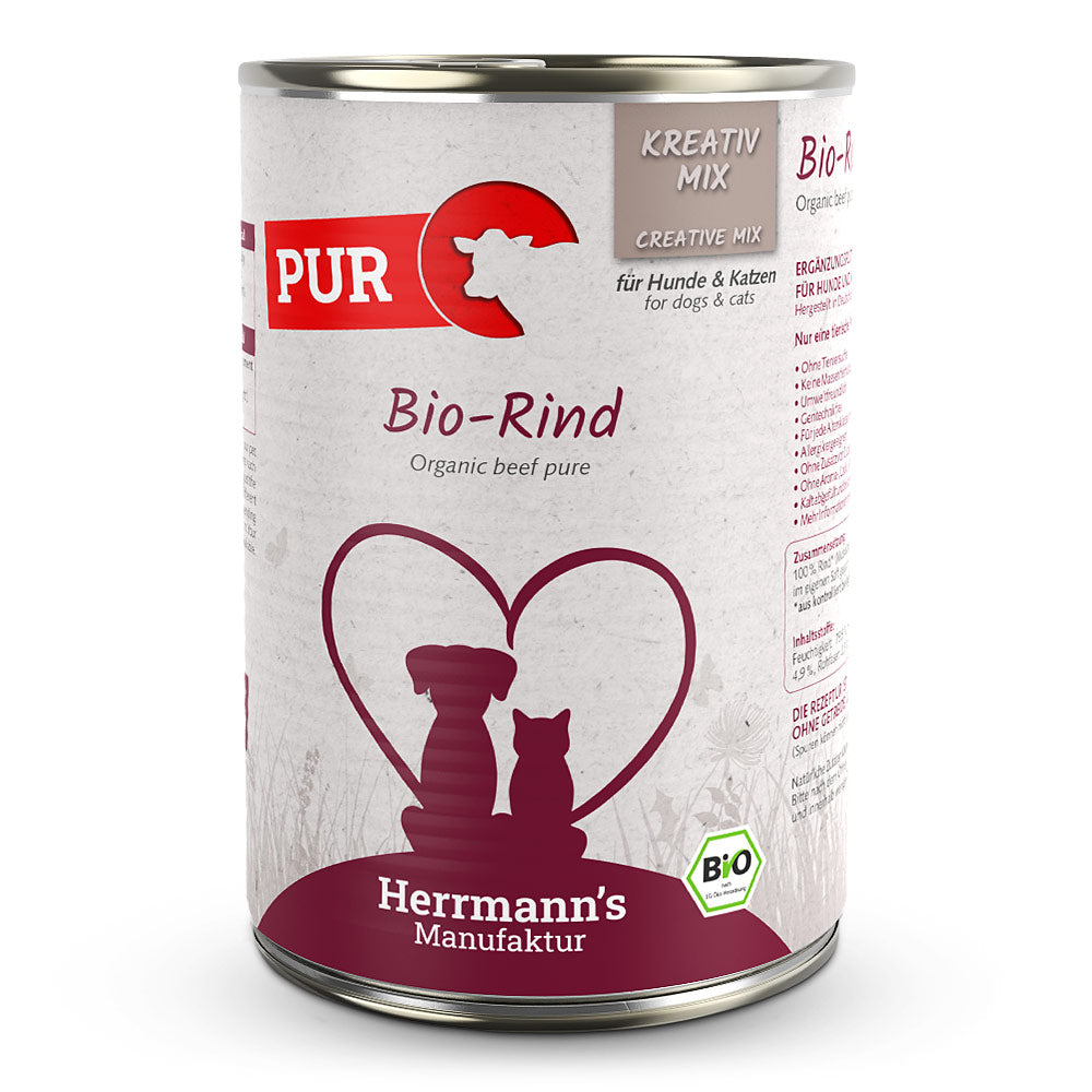 Herrmann's Dog/Katze Adult Kreativ-Mix Pur Bio-Rind