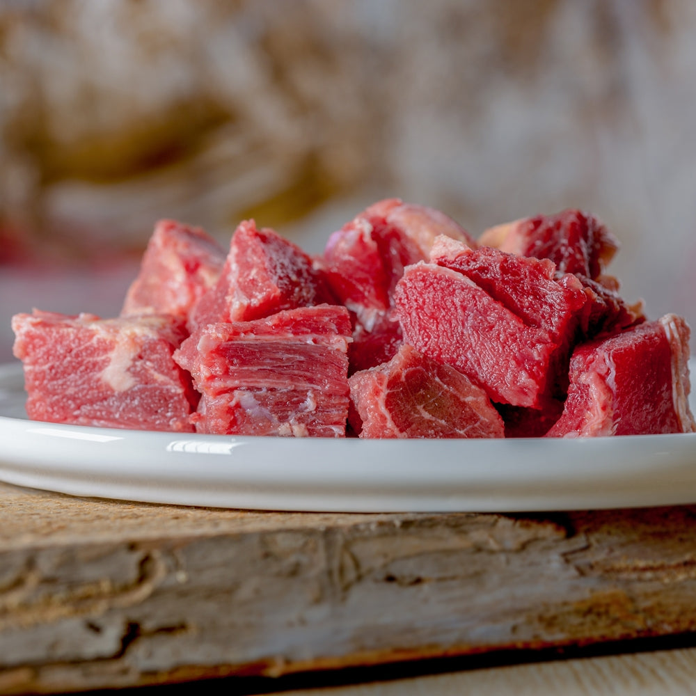 Barfgold Viande de muscle de bœuf entrelardée en dés