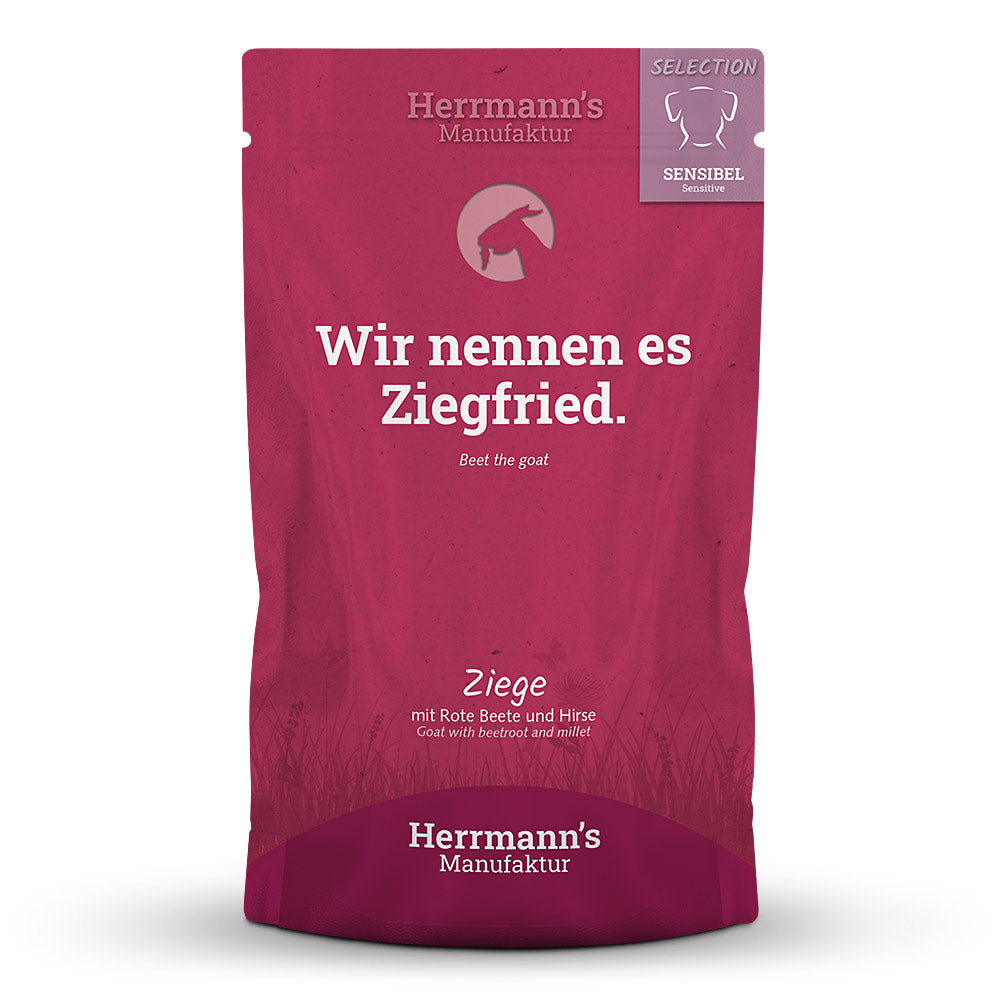 Herrmann's Dog Adult Sensibel Bio-Ziege mit Roter Bete und Hirse