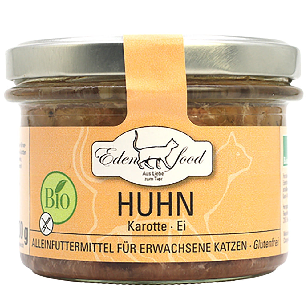Edenfood Chat Menu Bio Poulet, Carotte & Œuf
