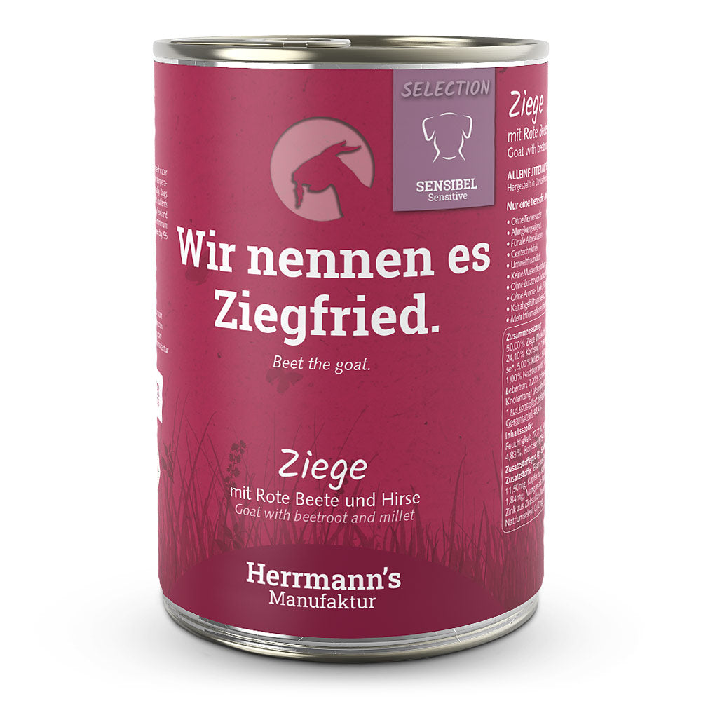 Herrmann's Dog Adult Sensibel Bio-Ziege mit Roter Bete und Hirse
