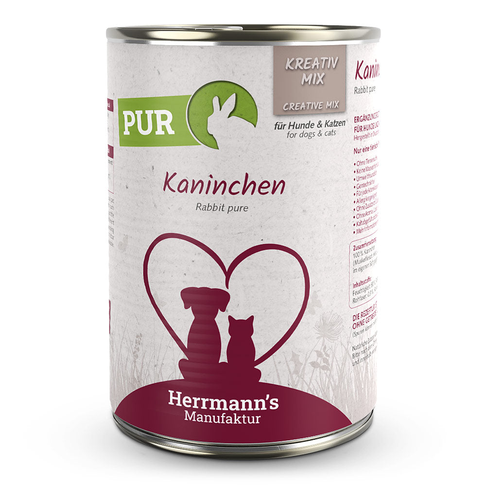 Herrmann's Dog/Katze Adult Kreativ-Mix Pur Bio-Kaninchen