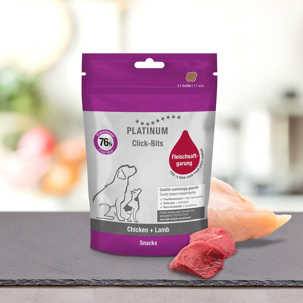 Platinum Snacks Click-Bits Chicken & Lamb