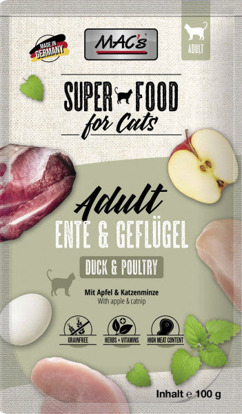 Mac's Cat Pouchpack Canard, Volaille & Pomme