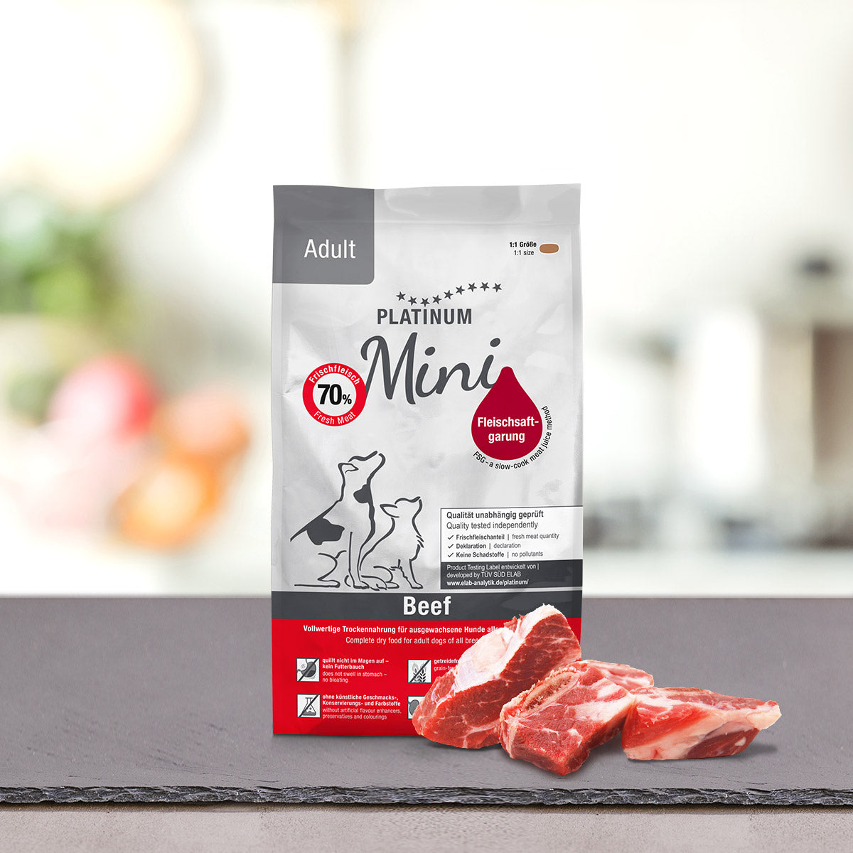 Platinum : Croquettes Chien Adult Bœuf Mini
