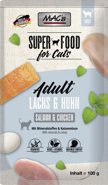 Mac's Cat Pouchpack Saumon, Volaille & Airelles