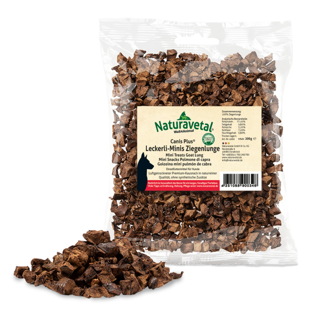 Naturavetal : Mini Friandises Poumon de chèvre Canis Plus