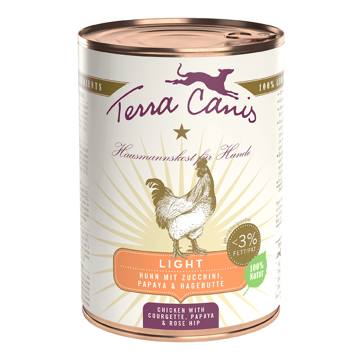 Terra Canis : Allégé (Light) Poulet, Courgette, Papaye & Cynorrhodon