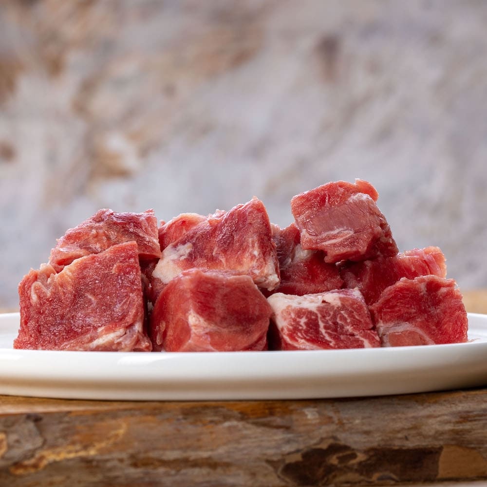 Barfgold Viande de muscle de chèvre entrelardée en dés