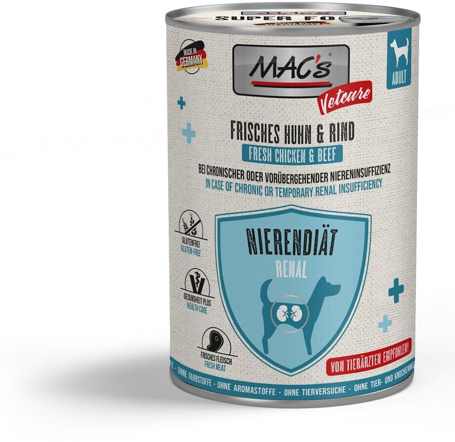 Mac's Dog Vetcare Nierendiät Huhn & Rind