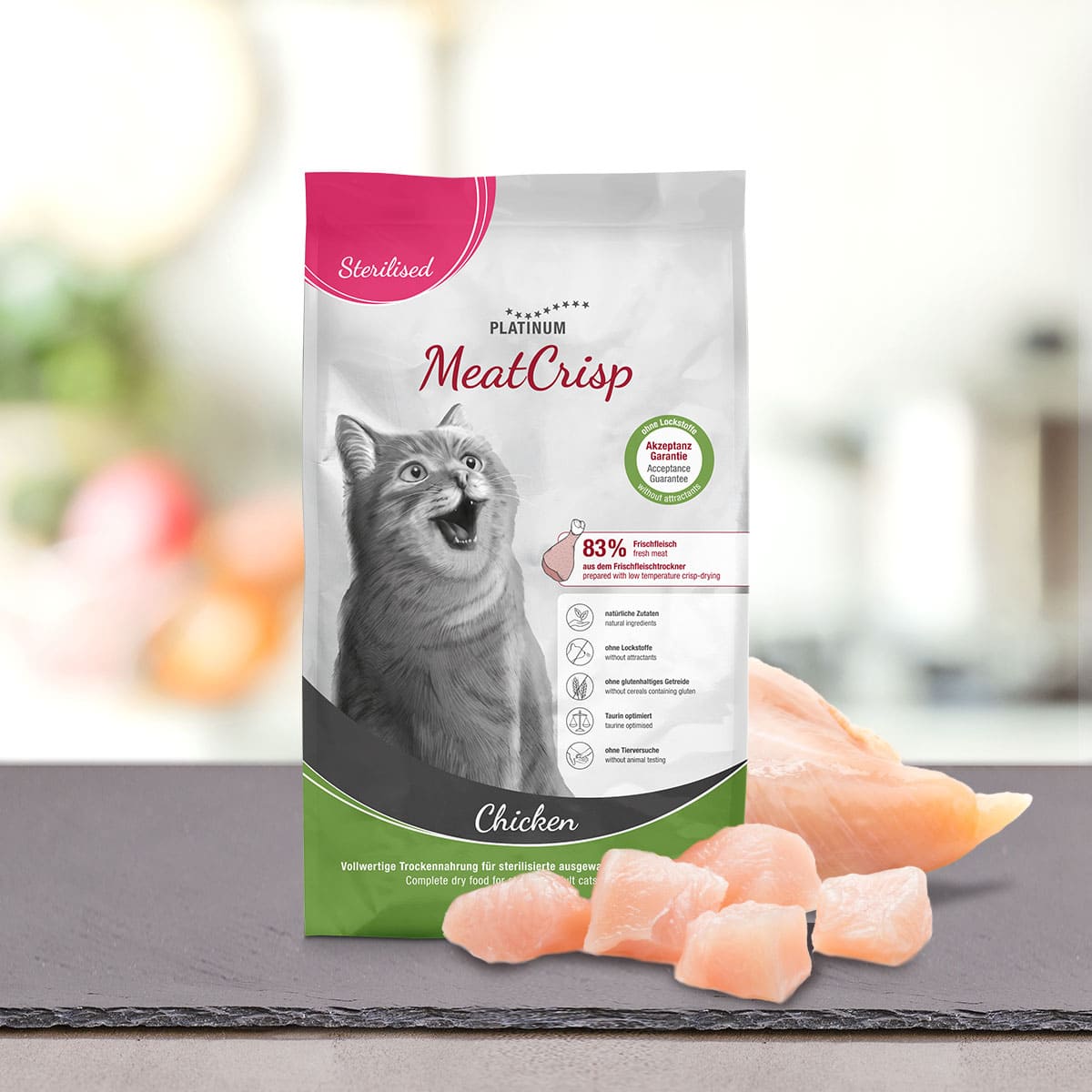 Platinum : Cat MeatCrisp Sterilised Poulet