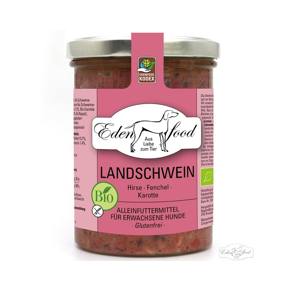 Edenfood : Dog Menu bio Porc fermier