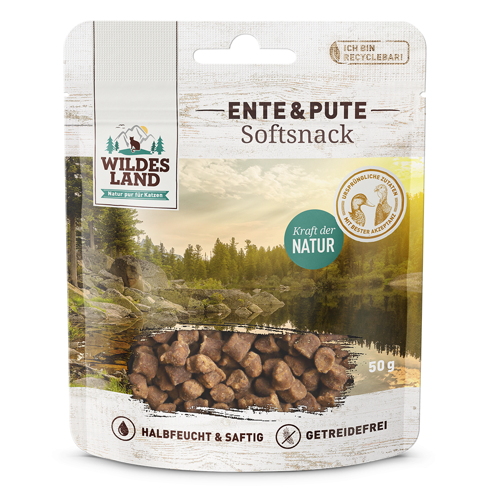 Wildes Land : Cat Softsnack Canard & Dinde