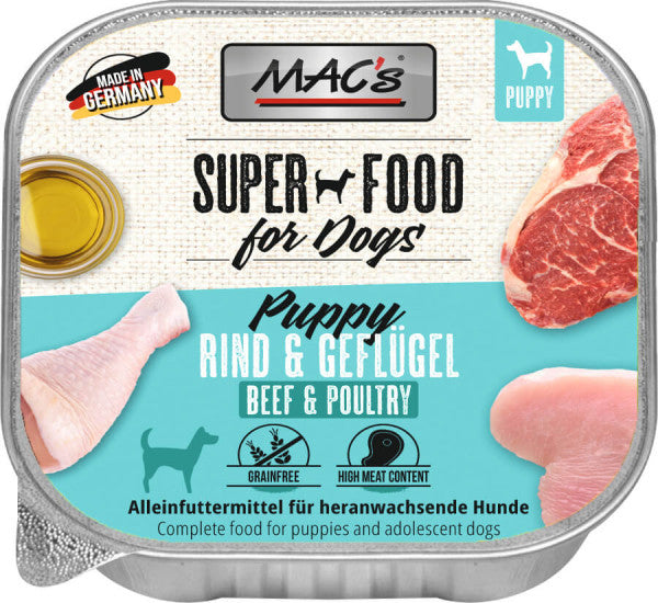 Mac's Hund Welpe Rind & Geflügel