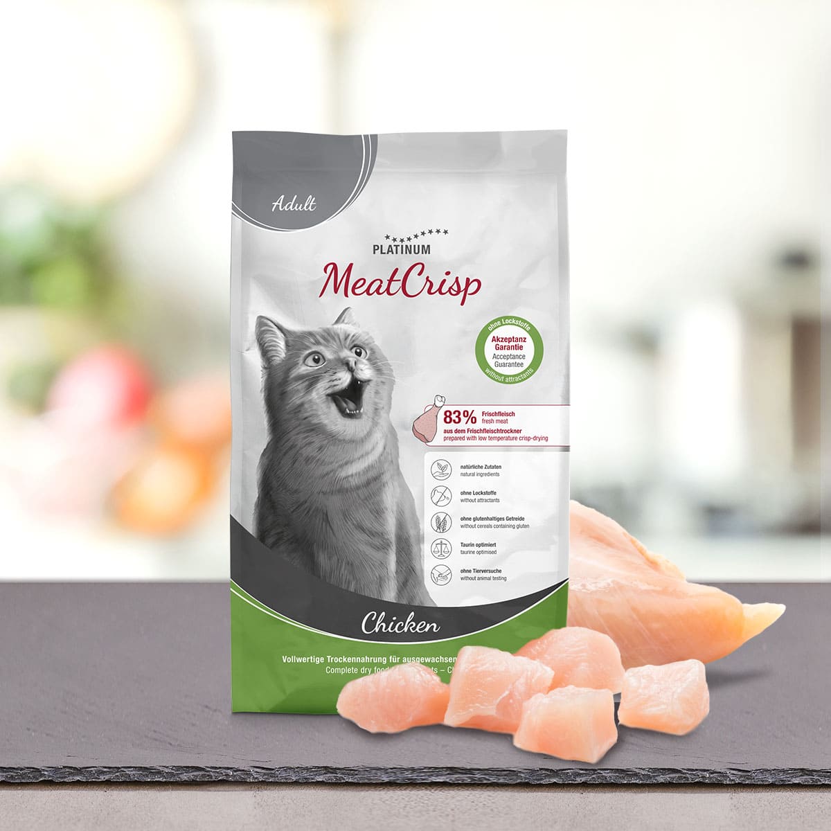Platinum : Croquettes Chat MeatCrisp Adult Poulet