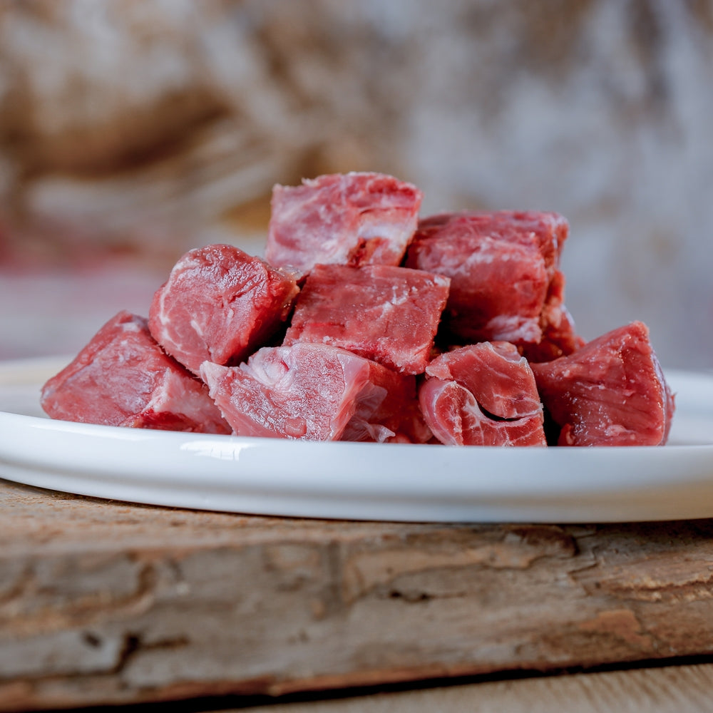 Barfgold Lammmuskelfleisch durchwachsen gewürfelt