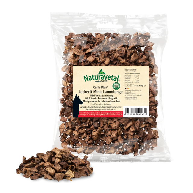 Naturavetal Canis Plus Minis friandises Poumon d'agneau