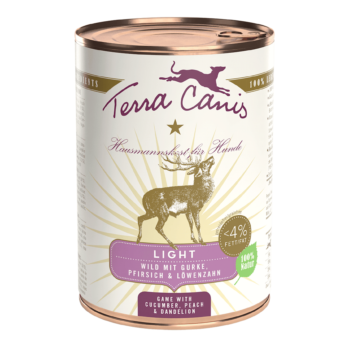 Terra Canis Light Gibier, Concombre, Pêche & Pissenlit